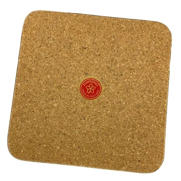 Pimpernel Christmas Coasters Set Of 6 Santas Sleigh Cork Back Vintage England - Picture 3 of 4